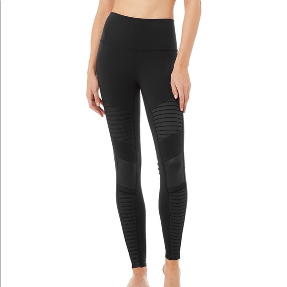 ALO Yoga Pants - Alo High-Waisted Moto Leggings-S